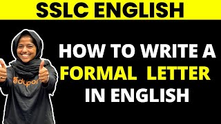 SSLC English How to Write Formal Letter Eduport SSLCJasna Miss [upl. by Ellynad]