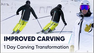 1 DAY CARVING TRANSFORMATION  2 Drills to improve your SkiIQ™ with Tom Waddington [upl. by Eustashe]