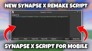 NEW Synapse X Remake Script For Mobile Showcase Can Execute Scripts [upl. by Forta]