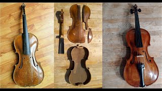 Restoration of a late 1800s Stainer Violin copy [upl. by Now]