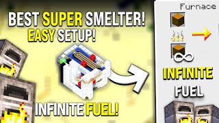 Minecraft Super Smelter Tutorial  Infinite Fuel  23000HR [upl. by Elleiram]