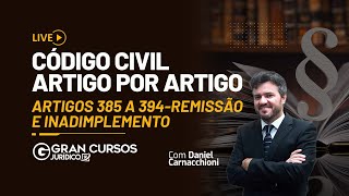 Cód Civil artigo por artigo  Arts 385 a 394 Remissão e Inadimplemento Prof Daniel Carnacchioni [upl. by Akim]