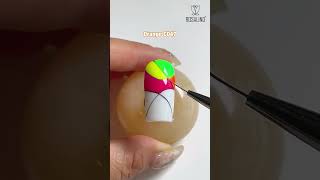 ROSALIND MustTry Neon Color Blocking Nail Art😍💅 rosalind nailart nailtutorial gelnails shorts [upl. by Anum]