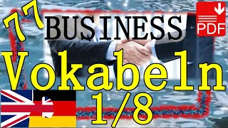 77 englische Business Vokabeln lernen 1 für Job  Arbeit [upl. by Acinonrev332]