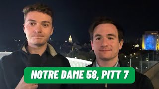 POSTGAME REACTION Notre Dame quotDISMANTLEDquot Pittsburgh 587  Sam Hartman Xavier Watts [upl. by Eanal]