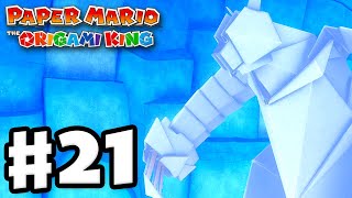 Ice Vellumental Boss Fight  Paper Mario The Origami King  Gameplay Walkthrough Part 21 [upl. by Anirtap]