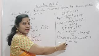 Bisection MethodNumerical MethodsSolution of algebraic and Transcendental Equations [upl. by Weatherley]