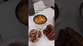 Let’s make silken tofu hotpot for dinner homecooking cooking cookingasmr fyp fypviral [upl. by Welcy]