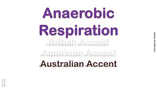 Anaerobic Respiration How to Pronounce Anaerobic Respiration in Australian British Accent [upl. by Chung748]