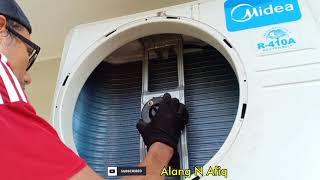 DIY  Cara Tutorial Dan Langkah Mencuci Outdoor Aircond AC  Penghawa Dingin Menggunakan Water Jet [upl. by Faxan325]