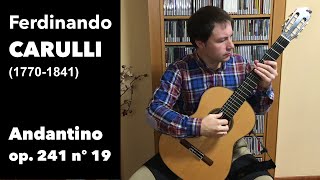 Andantino op 241 nº 19  Ferdinando Carulli José Manuel Velasco Martín Guitarra [upl. by Julina755]