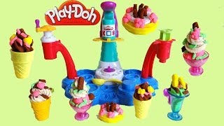 Play Doh Magic Swirl Ice Cream Shoppe Unboxing [upl. by Otreblon]