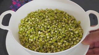 Sprouted greenmoong recipe green moong dal recipe  Sprouted green gram curry [upl. by Nehgem]