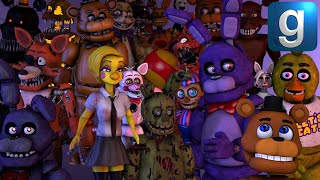 spawning all gmod fnaf ragdolls i have [upl. by Roleat]