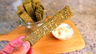 Kale crackers  Keto vegan and glutenfree [upl. by Obara]