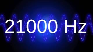 21000 Hz clean pure sine wave TEST TONE 21 khz frequency [upl. by Ennaear538]