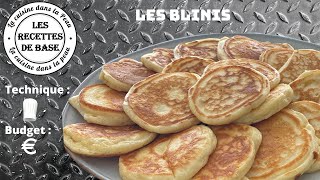 Les blinis  2 minutes de préparation 10 minutes de cuisson [upl. by Adiam559]