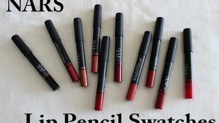 Nars Lip Pencil Swatches [upl. by Nelia]