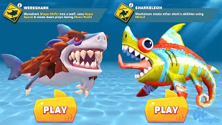 WERESHARK vs SHARKELEON in Hungry Shark Evolution [upl. by Mlohsihc]