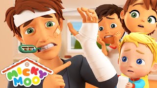 Boo Boo Song  Daddy Gets a Boo Boo  More  Micky Moo Nursery Rhymes amp Kids Songs [upl. by Nnaoj]