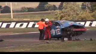 Len Cave  Bathursth 12 hour Mazda MPS Crash  The Side angle [upl. by Soloma]