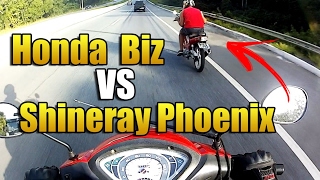 Biz 100 VS Shineray phoenix 50cc a mais de 100km a Shineray deu trabalho para a biz [upl. by Scarlett]