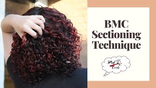 How to Section curlyhair For Styling  bemycurl1348 BMC Sectioning Technique  All Hair Types [upl. by Starks865]