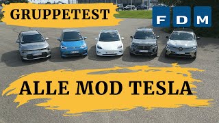 FDM tester 5 elbiler til Teslapriser [upl. by Nolek980]