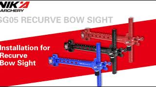 How to install recurve bow sight archery [upl. by Beverlie]