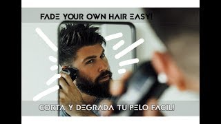 Como cortarte tu propio pelo laterales facil  How to fade your own hair easy [upl. by Adriano]