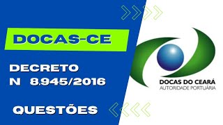 DOCASCE  DECRETO 8945 de 2016  QUESTÕES [upl. by Bierman]