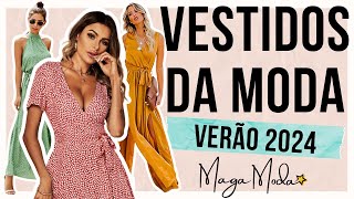 🔴10 VESTIDOS NA MODA TENDÊNCIA VERÃO 2024  Maga Moda [upl. by Reema595]