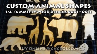 Custom Animal Shapes 14quot 6 mm Plywood Designs 00010011 [upl. by Atiuqahc806]