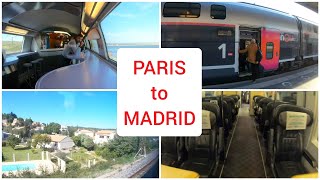 Paris to Madrid by train First class 4K [upl. by Ytsanyd]