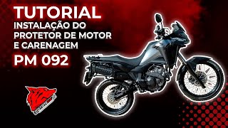 TUTORIAL DE INSTALAÇÃO PROTETOR DE MOTOR E CARENAGEM SAHARA 300 PM092 [upl. by Calandria]