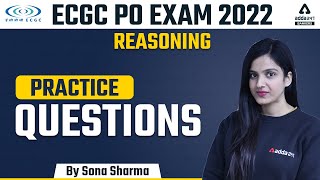 ECGC PO EXAM 2022  Reasoning Practices Question by Sona Sharma [upl. by Schroder]