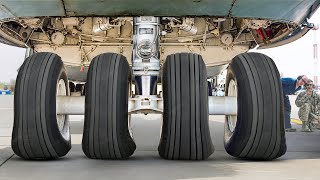 How US Maintains Massive 28Wheel Landing Gear of its Largest Cargo Aircraft [upl. by Aohsoj650]