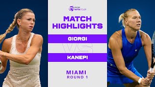 Camila Giorgi vs Kaia Kanepi  2023 Miami Round 1  WTA Match Highlights [upl. by Klute789]