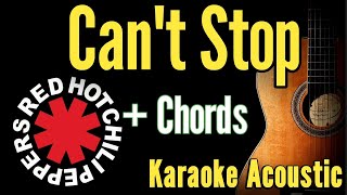 Cant Stop  Red Hot Chili Peppers Easy Chords and Karaoke Acoustic Guitaracoustickaraoke chords [upl. by Avner]