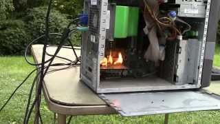 Torching A Computer While Its Running [upl. by Ceevah]