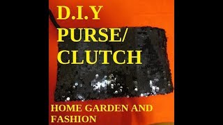 DIY SEQUIN CLUTCHPURSE FROM A MINI SKIRT [upl. by Afesoj]