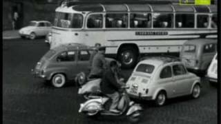 Da Rai storia cento allora il traffico a Roma anno 1961 1 parte [upl. by Hagep]