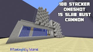 100 Stacker Oneshot 15 Slab Bust  TNT Cannon Tutorial [upl. by Annavoig]