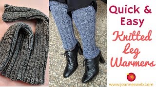 Knitted Legwarmers Quick and Easy [upl. by Rednasyl]