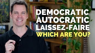 Leadership Styles Autocratic Democratic LaissezFaire [upl. by Matias392]