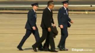 Barack Obama and David Cameron fly to basketball game [upl. by Noit]