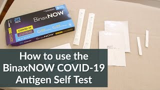 How to use the BinaxNOW COVID19 Antigen Self Test step by step [upl. by Ateiram]