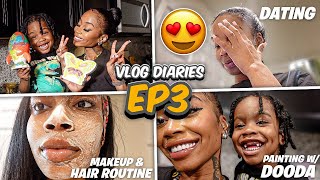 Vlog Diaries 13 Painting with Dooda🎨 datingdoing the “Lori Harvey Bun”freeze dried candy etc [upl. by Rexferd]