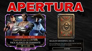 APERTURA PACK KLÁSICO DE DIAMANTE  REGALO DEL CALENDARIO DE BORAICHO DIA 10 MORTAL KOMBAT MOBILE [upl. by Amehsat]