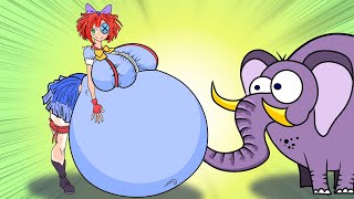 Inflation Time a Big Belly Balloon burst You Wont Believe the Amazing Digital Circus Funny cartoon [upl. by Eimrots690]